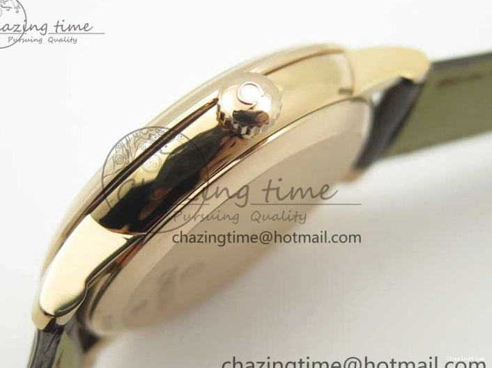 0507 Practical De Ville RG MKF 1:1 Best Edition Silver Dial RG Markers on Brown Leather Strap MIYOTA 9015 V 8049
